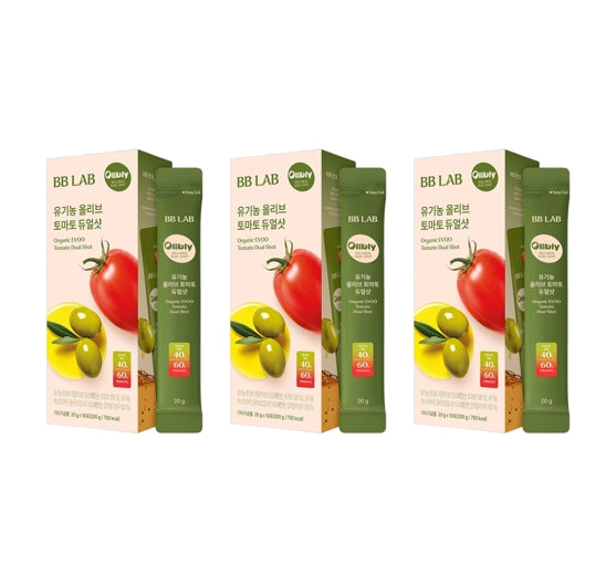 3 x Nutrione BB Lab Organic EVOO Tomato Dual Shot (20g x 10 Pouches) from Korea