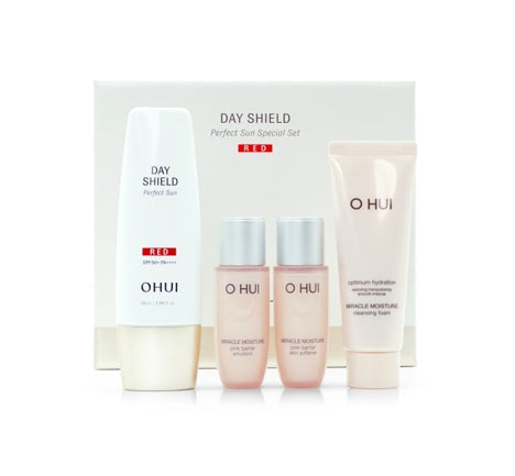 O HUI Day Shield Perfect Sun Red Set (4 Items) May 2025 from Korea