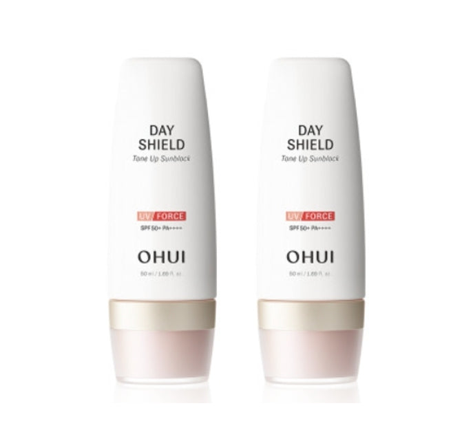 2 x O HUI Day Shield Tone Up Sunblock UV Force 50ml  SPF50+, PA++++ from Korea