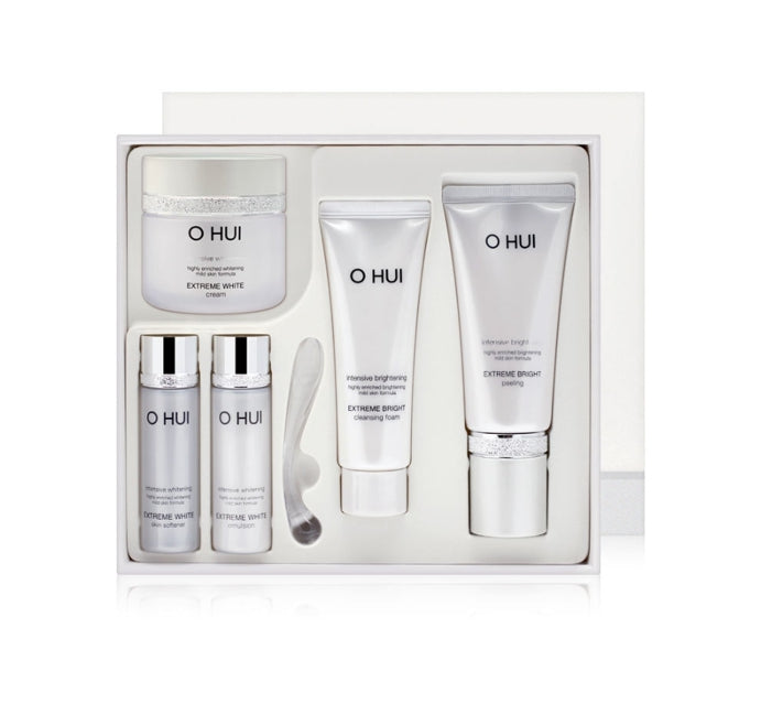 O HUI Extreme White April 2025 Set (5 Items) Brightening Skincare Kit from Korea
