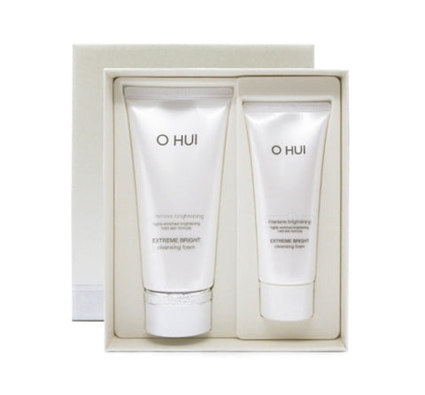 O HUI Extreme White Bright Cleansing Foam July 2025 Set (2 Items) from Korea