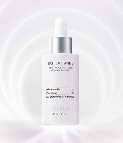 O HUI Extreme White MelaToning Dark Spot Ampoule Essence Sep. 2024 Set (4 Items) from Korea