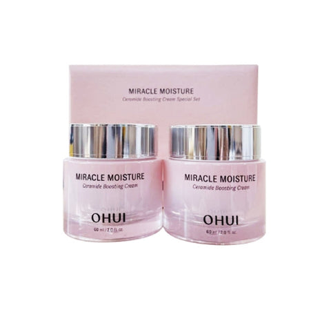 O HUI Miracle Moisture Ceramide Boosting Cream Duo Edition April 2025 Set (2 Items) from Korea