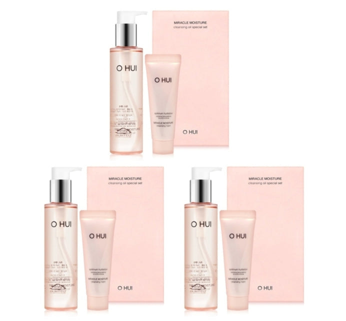 3 x O HUI Miracle Moisture Cleansing Oil May 2026 Set (2 Items) from Korea