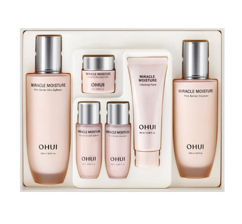 O HUI Miracle Moisture Pink Barrier Set (6 Items) May 2025 from Korea