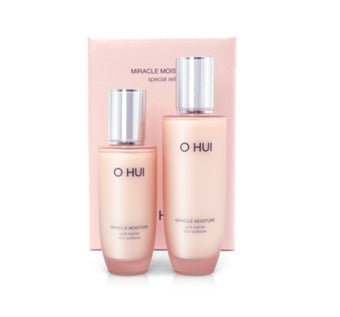 OHUI Miracle Moisture Pink Barrier Skin Softener June 2025 Set (2 Items) from Korea