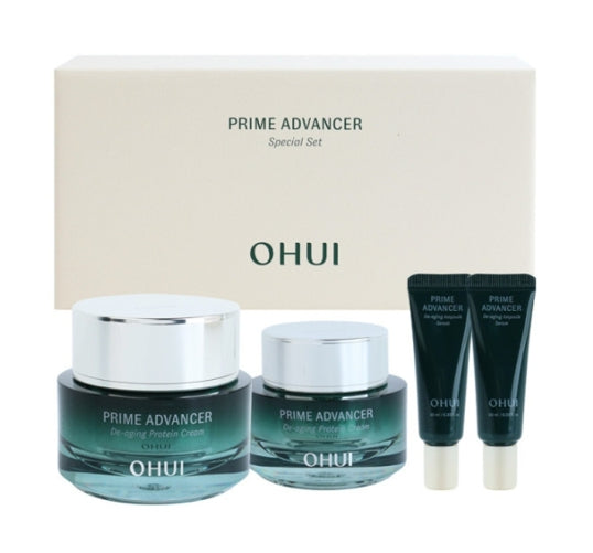 O HUI Prime Advancer De-aging Protein Cream Dec. 2025 Set (4 Items) from Korea