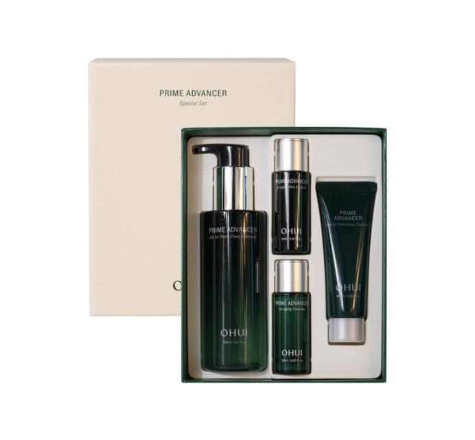 O HUI Prime Advancer Gel to Foam Deep Cleanser April 2024 Set (4 Items) from Korea