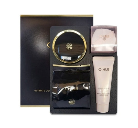 O HUI Ultimate Cover Cushion Satin Finish #1, April 2024 Set (4 Items) from Korea