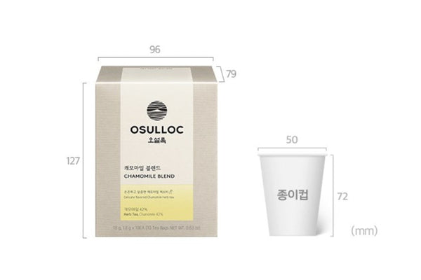 3 x OSULLOC Chamomile Blend, 10 Piramid Tea Bags from Korea