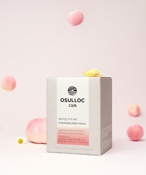 3 x OSULLOC Chamomile Rosy Peach, 10 Piramid Tea Bags from Korea