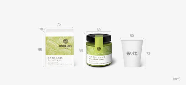 3 X OSULLOC Green Tea Milk Spread, from Jeju from Korea_KT