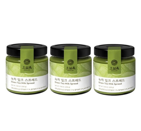 3 X OSULLOC Green Tea Milk Spread, from Jeju from Korea_KT