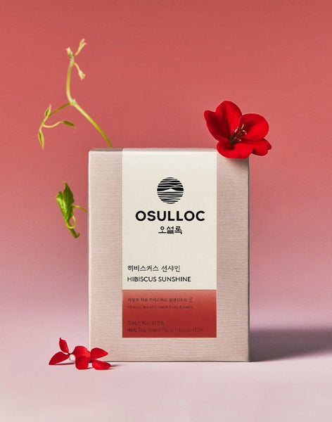 2 x OSULLO Hibiscus Sunshine, 10 Piramid Tea Bags from Korea