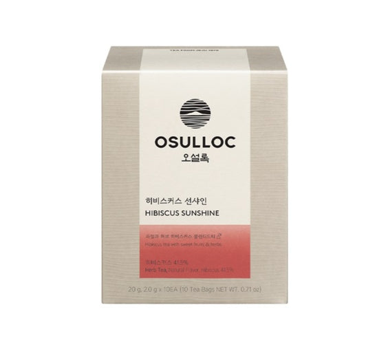 OSULLO Hibiscus Sunshine, 10 Piramid Tea Bags from Korea