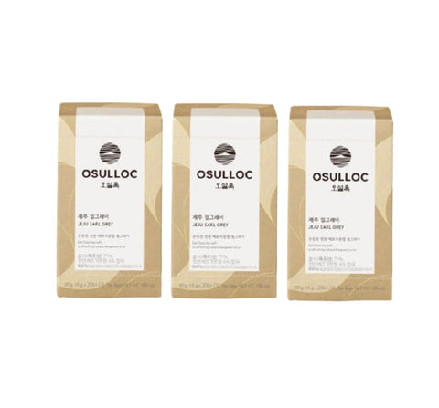 3 X OSULLOC Jeju Earl Grey, 1 Box 20 tea bags, from Korea by OSULLOC