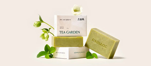 3 X OSULLOC Jeju Green Tea Cleansing Bar, from Korea_KT