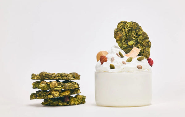 2 x OSULLOC Matcha Granola Cookie 120g - Green Tea, Oats & Nuts Snack from Korea