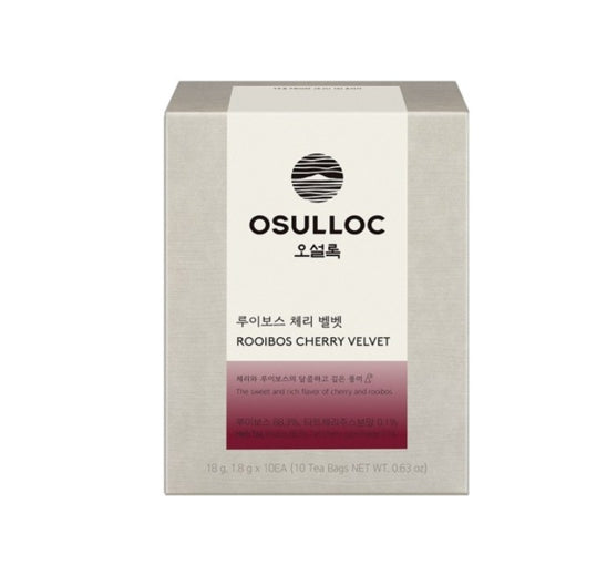 OSULLOC Rooibos Cherry Velvet, 10 Piramid Tea Bags from Korea