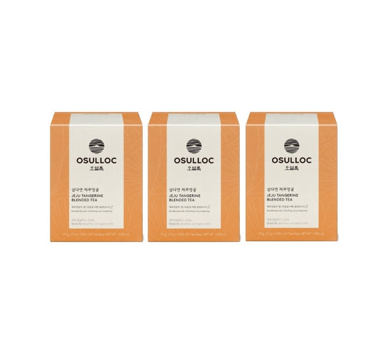 3 X OSULLOC Samdayeon Jeju Tangerine Blended Tea, 1 Box 10 Tea Bags from Korea by OSULLOC