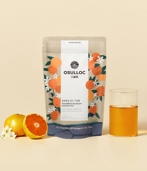 OSULLOC Tangerine Blossom Oolong Tea, 1 Pouch 20 tea bags, from Korea by OSULLOC