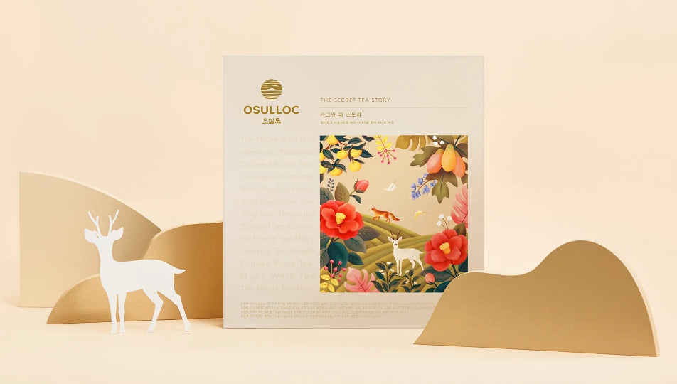 OSULLOC The Secret Tea Story Gift Set, 9 Flavors x 3 Piramid Tea Bags from Korea