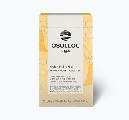 OSULLOC Vanilla Honey Black Tea , 1 Box 20ea, from Korea_KT