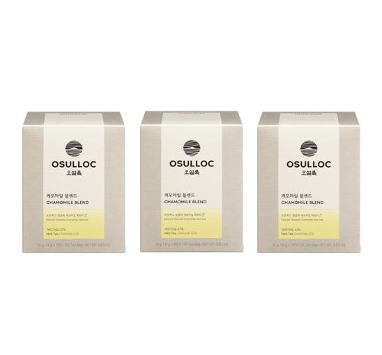 3 x OSULLOC Chamomile Blend, 10 Piramid Tea Bags from Korea