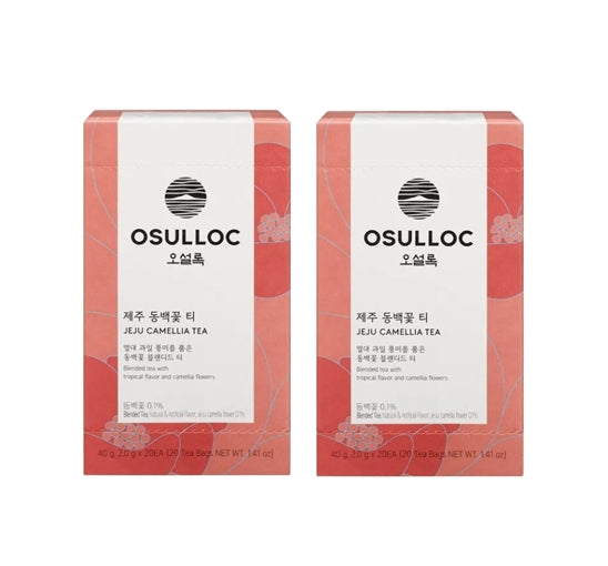 2 x OSULLOC Jeju Camellia Tea, 20 Tea Bags from Korea