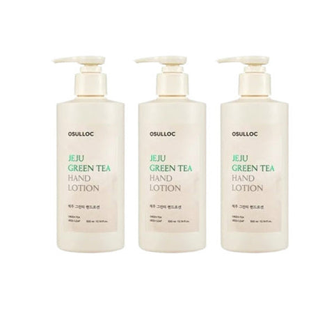 3 X OSULLOC Jeju Green Tea Hand Lotion 300ml, from Korea by OSULLOC