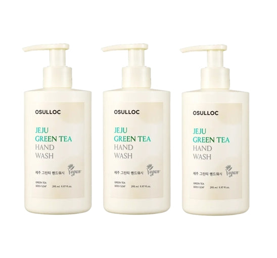 3 x OSULLOC Jeju Green Tea Hand Wash 295ml from Korea