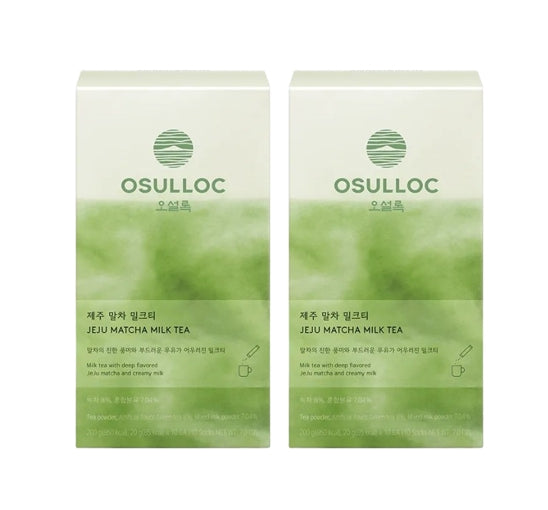 2 x OSULLOC Jeju Matcha Milk Tea, 10 Sticks from Korea