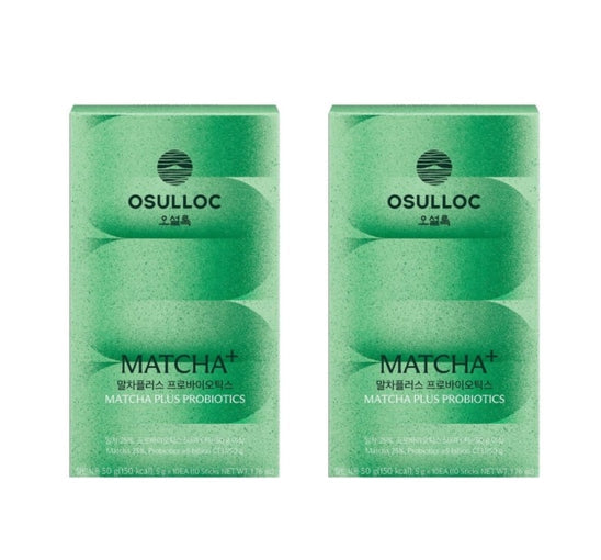 2 x OSULLOC Matcha Plus Probiotics, 10 Sticks from Korea