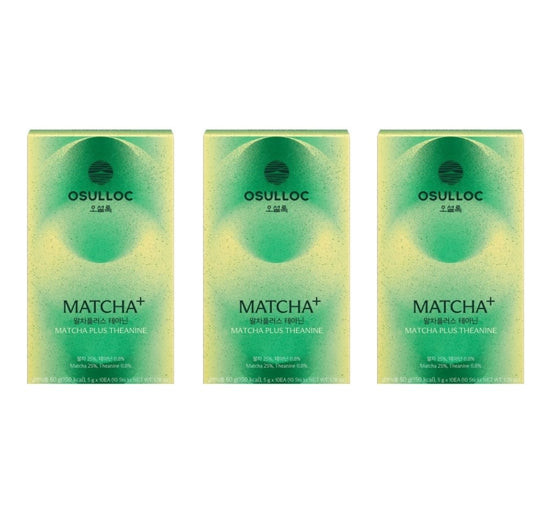 3 x OSULLOC Matcha Plus Theanine 10 Sticks from Korea