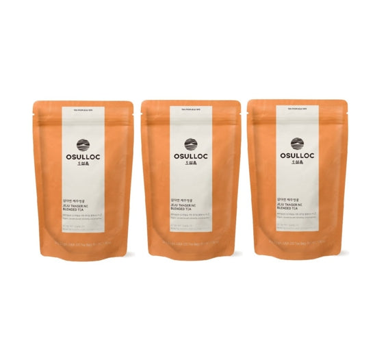 3 X OSULLOC Samdayeon Jeju Tangerine Blended Tea, 1 Pouch 20 Tea Bags from Korea by OSULLOC