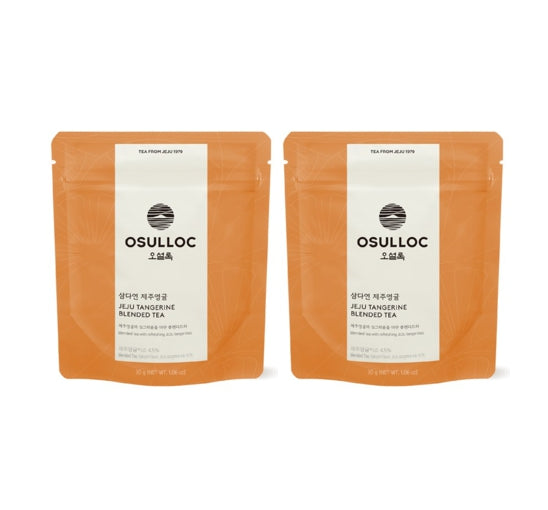 2 x OSULLOC Jeju Tangerine Blended Tea 30g (Loose Leaf Tea) from Korea