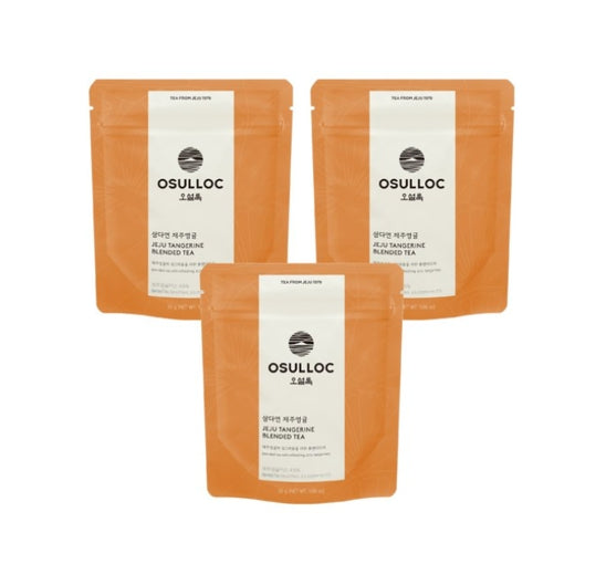 3 X OSULLOC Samdayeon Jeju Tangerine Blended Tea, 1 Pouch X 30g (Loose Leaf Tea) from Korea by OSULLOC