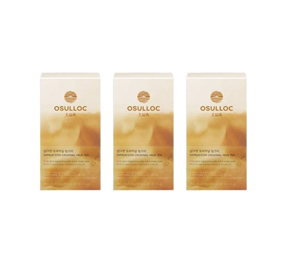 3 X OSULLOC Samdayeon Original Milk Tea, 1 Box 10 sticks , from Korea_KT