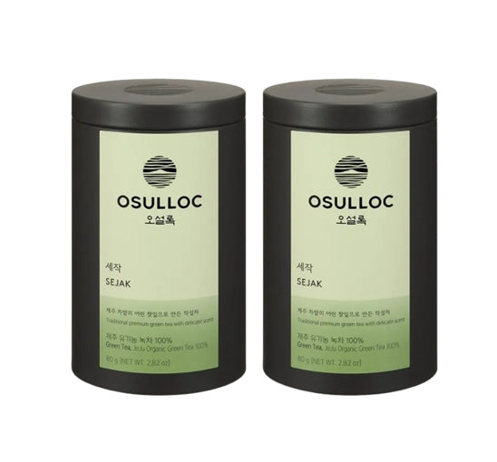 2 x OSULLOC Sejak Green Tea 80g (Loose Leaf Green Tea) from Korea