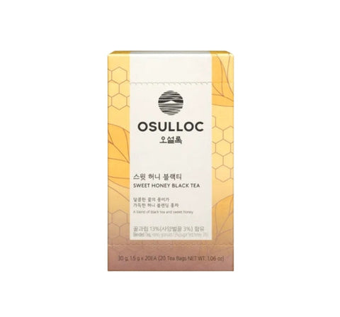 OSULLOC Sweet Honey Black Tea, 1 Box 20 Tea Bags from Korea by OSULLOC