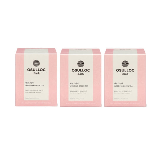 3 X OSULLOC Wedding Green Tea, 1 Box 10 Tea Bags from Korea by OSULLOC