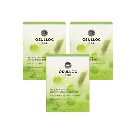 3 X OSULLOC Sunshine Muscat Cold Brew Tea, 1 Box 20 Tea Bags from Korea by OSULLOC