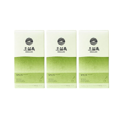 3 X OSULLOC Matcha Stick, 1 Box X 5 Sticks, from Korea_KT by OSULLOC