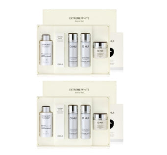 2 x O HUI Extreme White MelaToning Dark Spot Ampoule Essence June 2025 Set (5 Items) from Korea