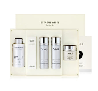 O HUI Extreme White MelaToning Dark Spot Ampoule Essence June 2025 Set (5 Items) from Korea