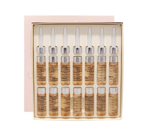 O HUI Miracle Moisture Pink Barrier Ampoule 777 July 2025 Set (14 Items) from Korea