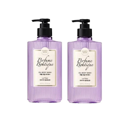 2 x HAPPY BATH Perfume Boutique Oil Body Wash La Fleur 500ml from Korea