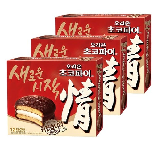 Orion Choco Pie Original 3-Box Pack (36 Pies Total) from Korea