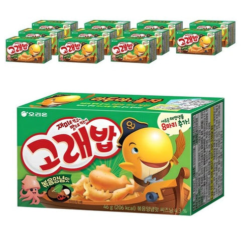 12 x Orion Goraebap Korean Snack 46g, Fun Sea Animal Shapes from Korea