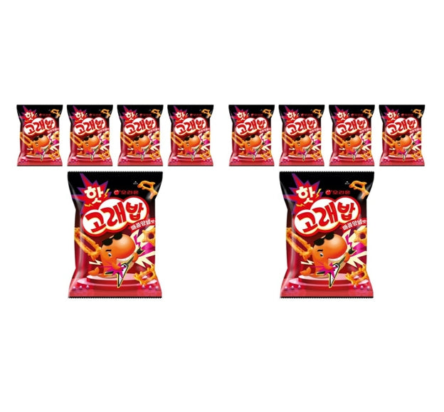10 x Orion Hot Goraebap Spicy Flavor Korean Snack 56g from Korea